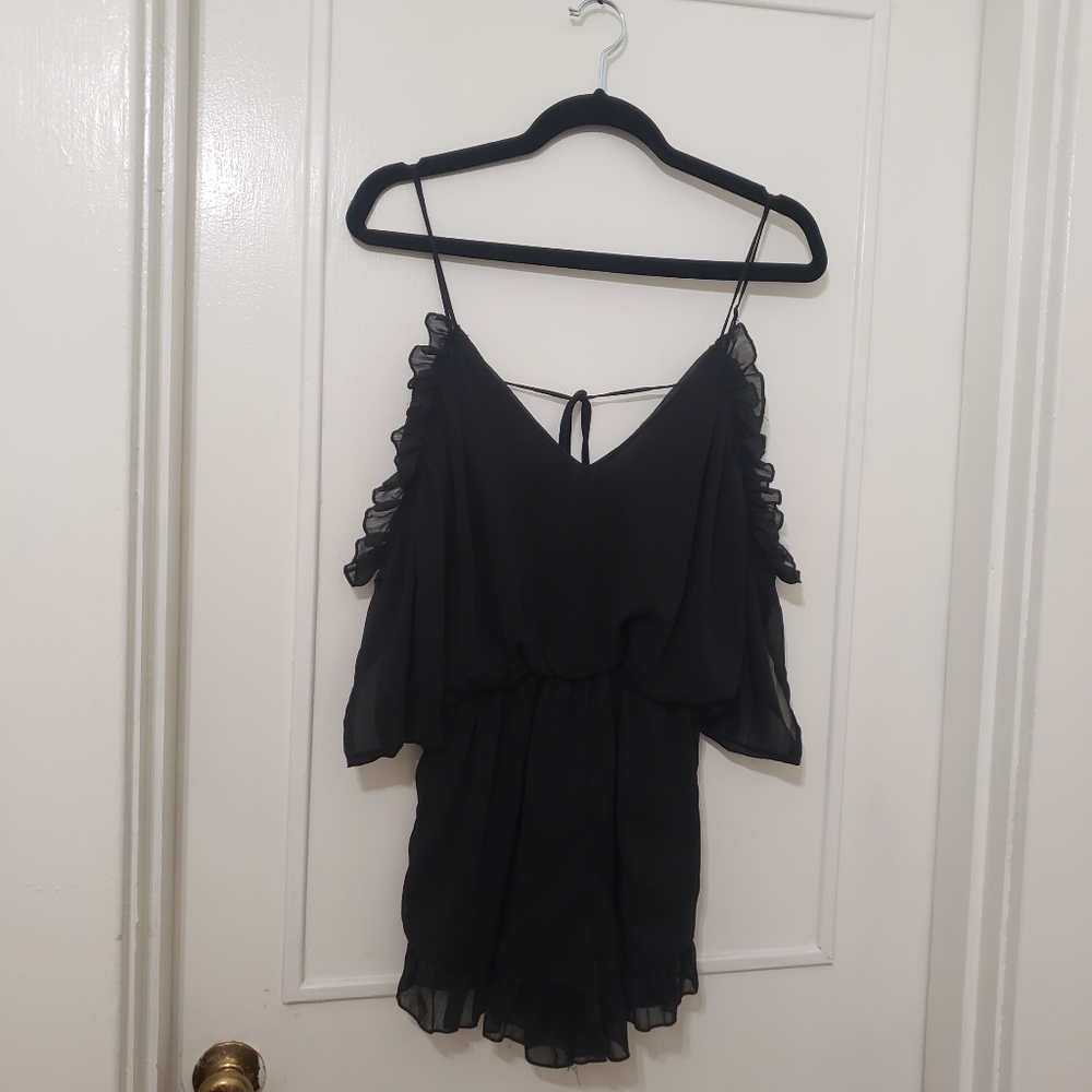 UO black girly romper